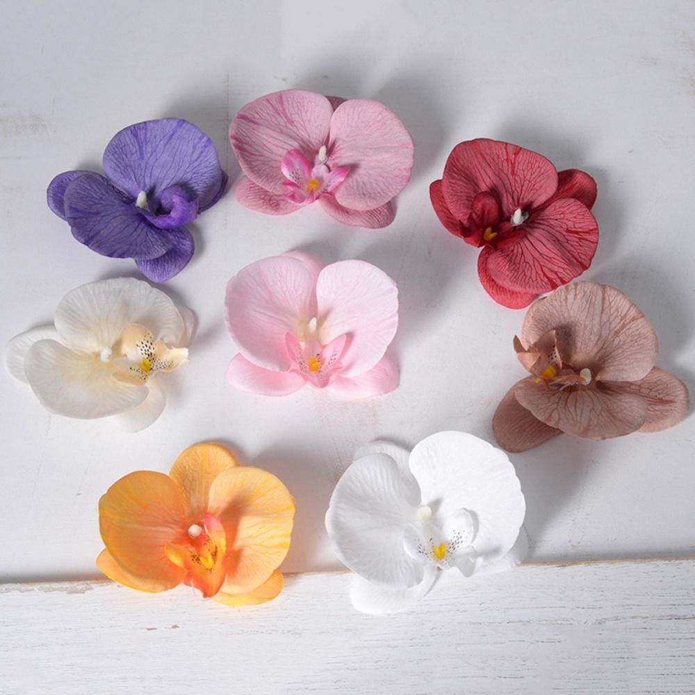 DIY 팔레놉시스 꽃 머리 장식 수제 사랑스러운 인공  - Orchid Phalaenopsis 리뷰 및 가격