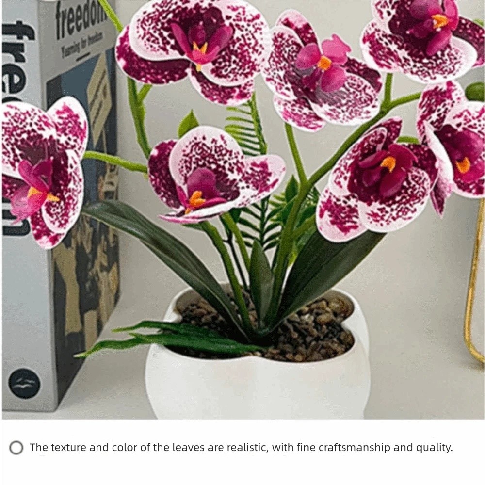 멀티 블룸 시뮬레이션 나비 난초 DIY 조화 인조 식물 - Orchid Phalaenopsis 리뷰 및 가격